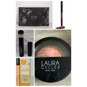 Laura Geller Bundle - Blush, Brush, Bag, Concealer, Lip Liner ALL NEW